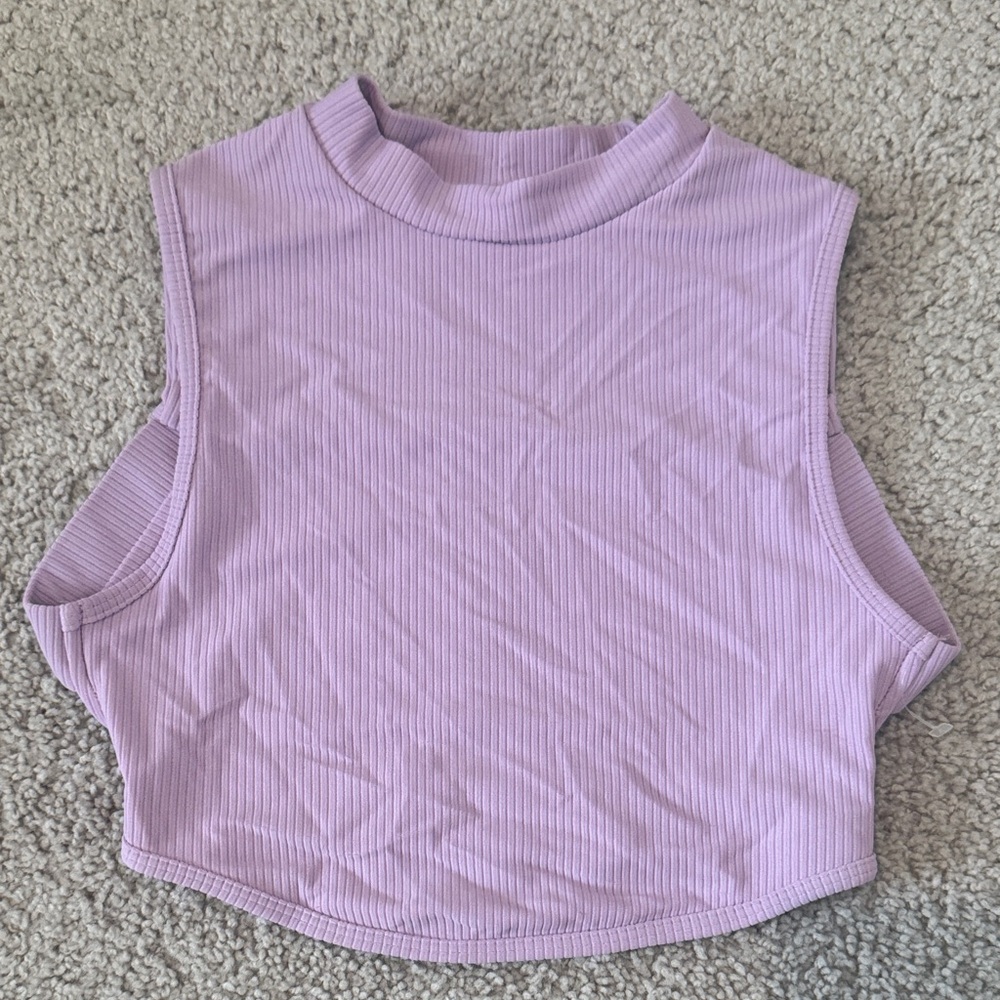 Five Dancewear Lavender Ribbed Crop Top